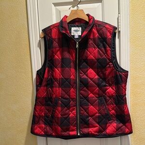Old Navy Women's Buffalo Plaid Quilted Vest